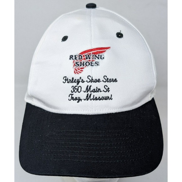 Red Wing Shoes Store Snapback Baseball Hat Cap‎ Troy Missouri USA Vintage - Picture 1 of 6